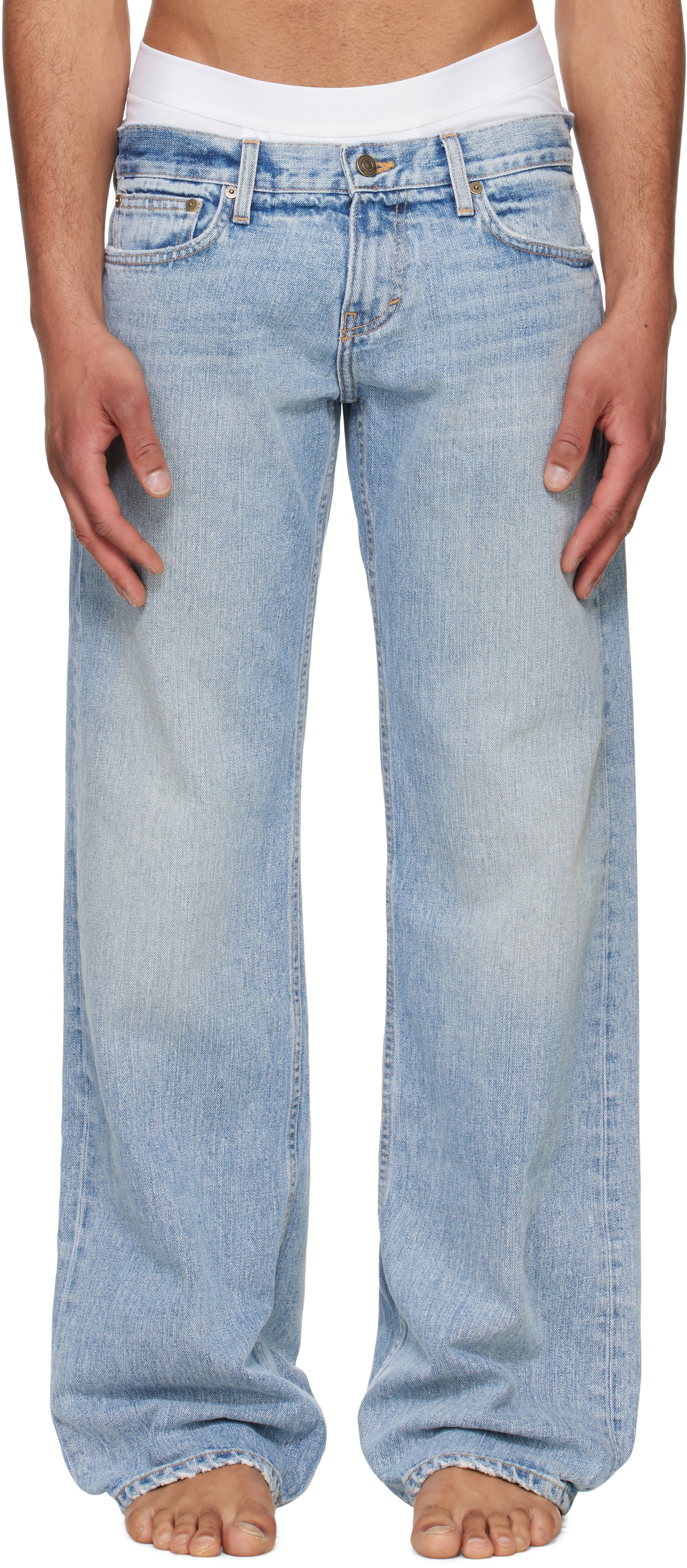 Raimundo Langlois Blue Bootcut Jeans Raimundo Langlois