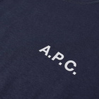 A.P.C. Men's A.P.C Mike Logo T-Shirt in Dark Navy