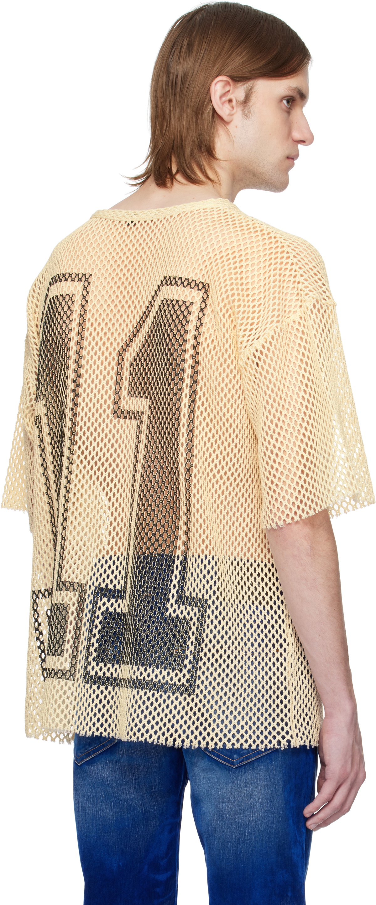 COÛT DE LA LIBERTÉ Off-White Roosevelt Fisherman OG Net Football T-shirt