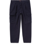 Barena - Navy Trato Cropped Tapered Cotton-Blend Twill Cargo Trousers - Men - Navy