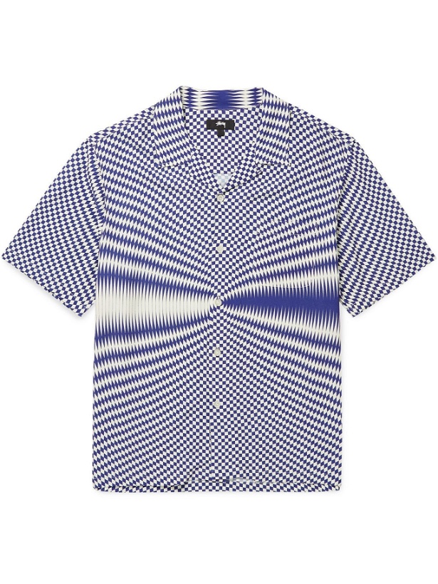 Photo: Stussy - Convertible-Collar Printed Voile Shirt - White