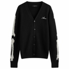 AMIRI Men's Bones Knit Cardigan in Black