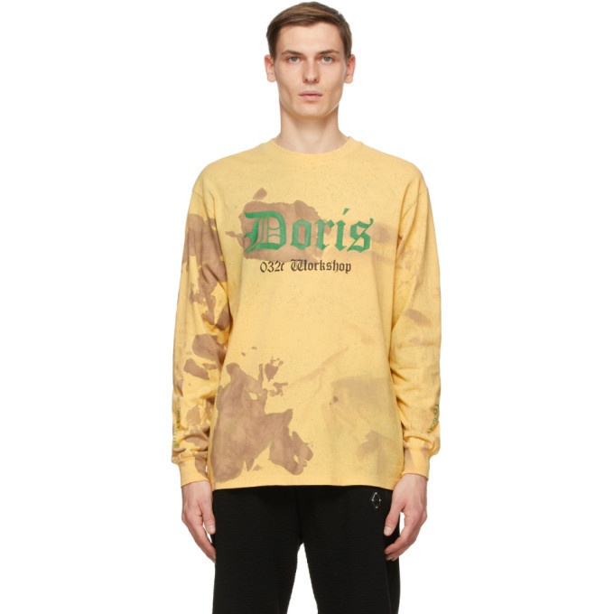 Photo: 032c Beige Die Todliche Doris Edition Bleach Amateur Long Sleeve T-Shirt