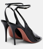 Amina Muaddi Anok patent leather slingback sandals