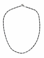 Mikia - Onyx, Hematite and Silver Beaded Necklace