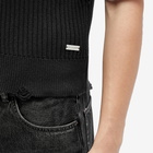 Han Kjobenhavn Men's Cotton Knit Vest in Black