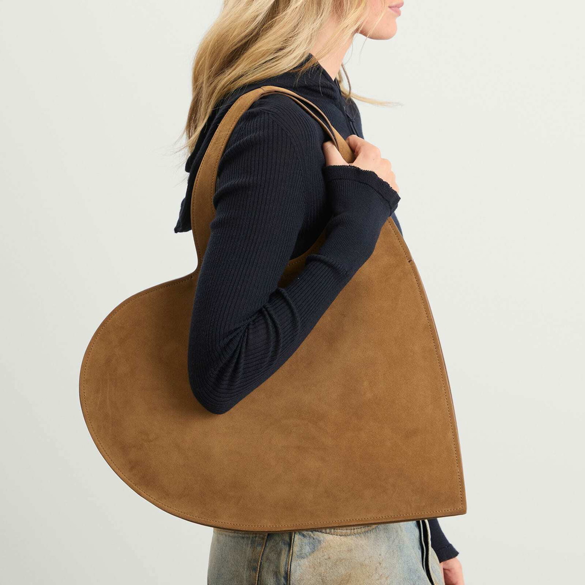 Coperni Women's Double Heart Tote in Brown Dark 