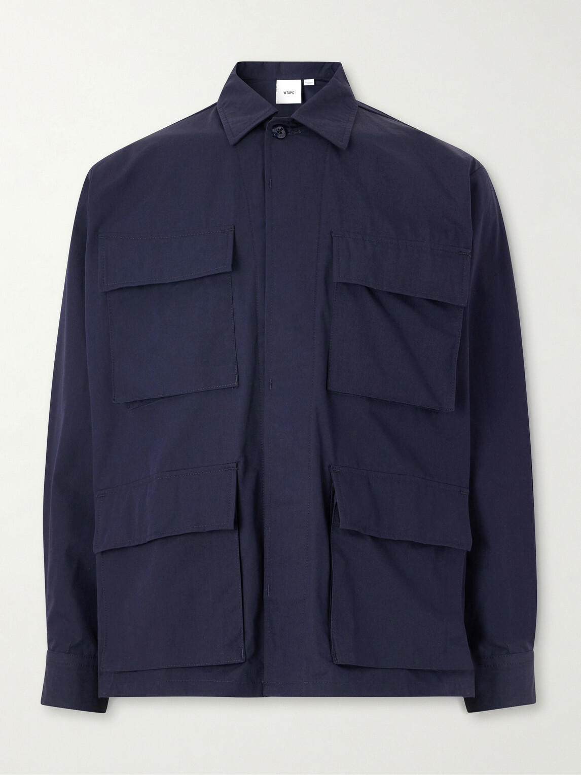 WTAPS - Logo-Print Cotton-Blend CORDURA® Overshirt - Blue