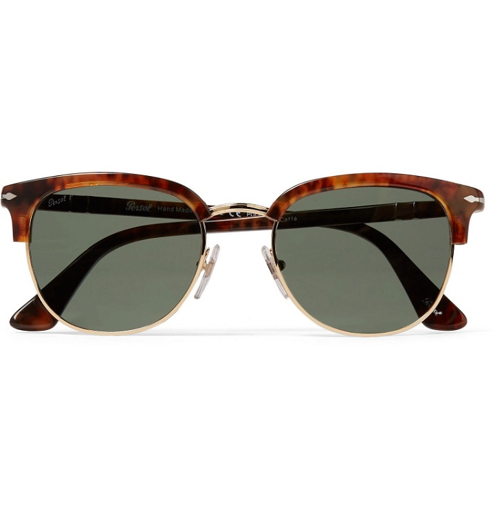 Photo: Persol - Round-Frame Tortoiseshell Acetate and Gold-Tone Sunglasses - Brown