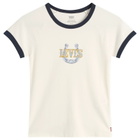 Levi's Women's Horseshoe Raglan T-Shirt in Sugar Swizzle/Dark Sapphire