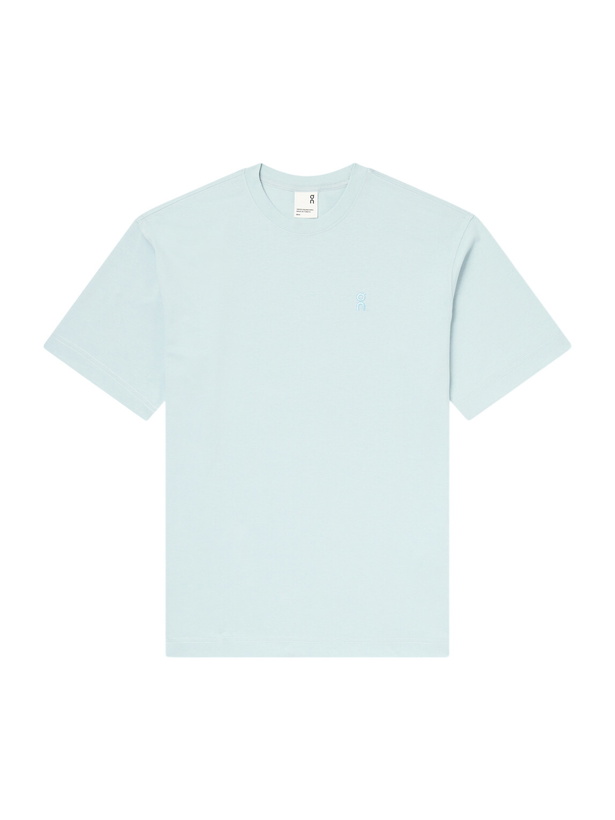 Photo: On - Logo-Embroidered Organic Cotton T-Shirt - Blue