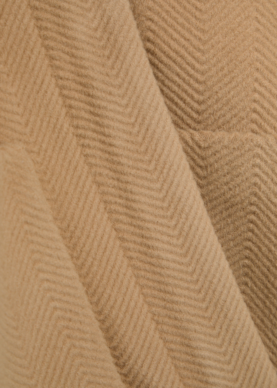 Eileen Fisher Chevron Wool Jacket Beige