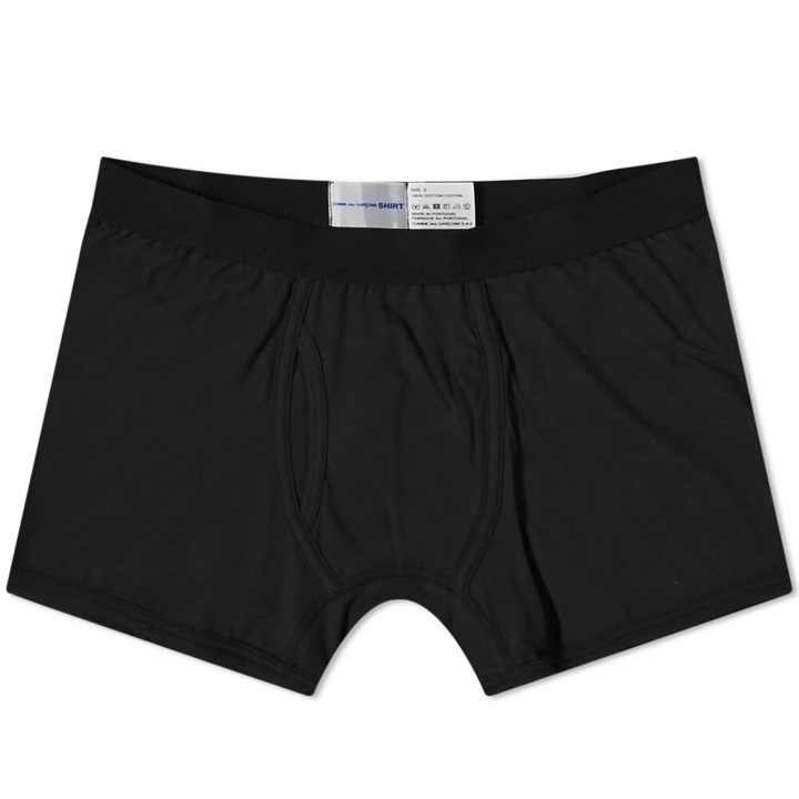 Photo: Comme des Garçons SHIRT Men's Sunspel Jersey Trunk in Black