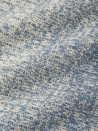 Mr P. - Dégradé Crocheted Cashmere and Wool-Blend Sweater - Blue