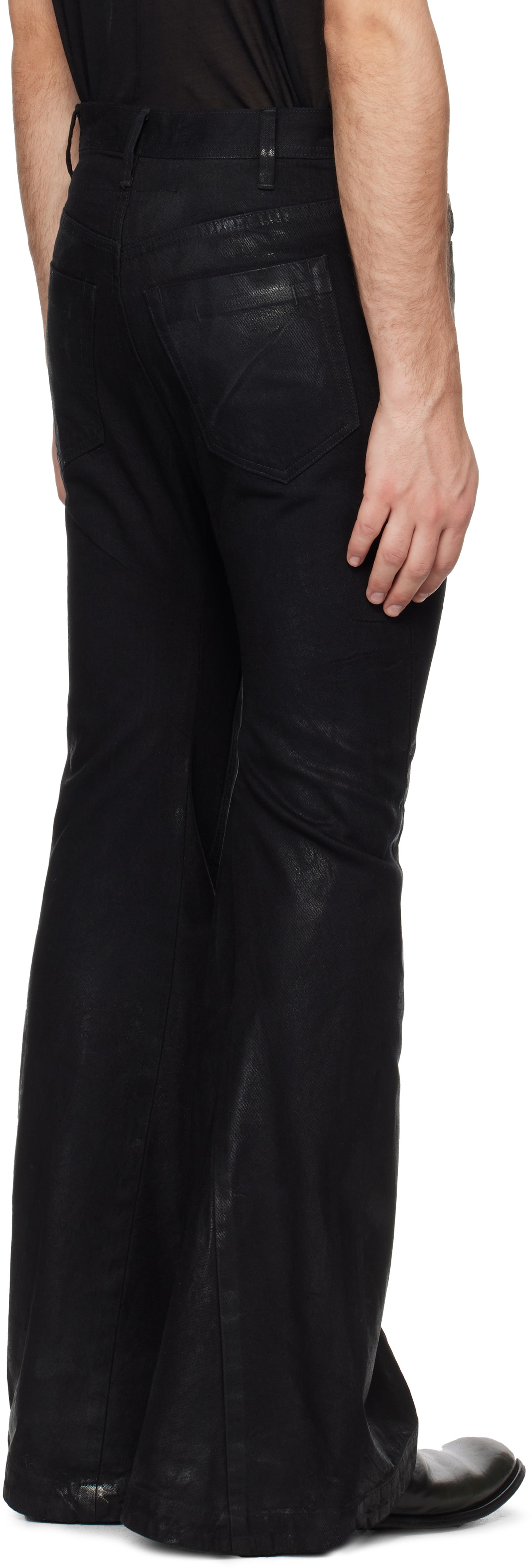 Julius Black Flared Jet Jeans Julius