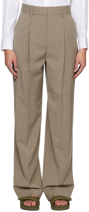 Photo: Theory Gray Pleated Trousers