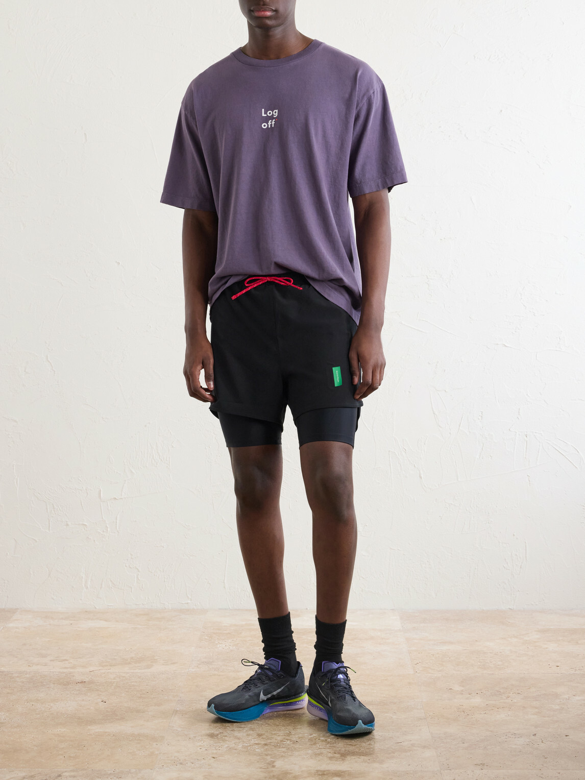 DISTRICT VISION - Printed Cotton T-shirt - Purple