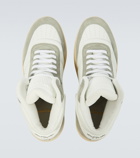 Saint Laurent SL/80 high-top leather and suede sneakers