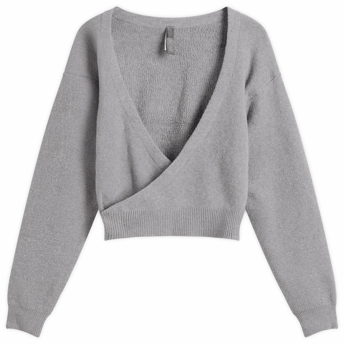 SKIMS Women's Textured Knit Crop Cardigan in Dark Heather Grey