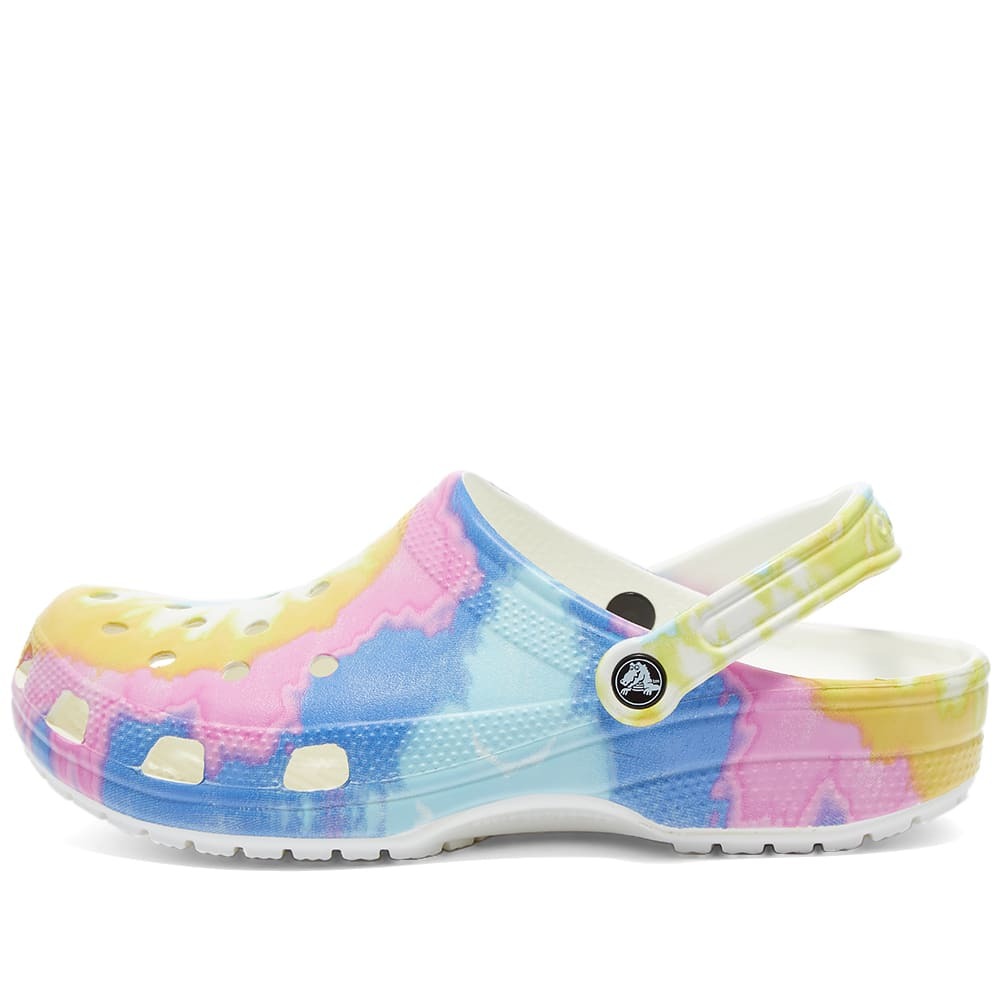 Crocs Classic Tie Dye Graphic Clog in White/Multi Crocs