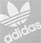 ADIDAS ORIGINALS - Logo-Print Loopback Cotton-Jersey Hoodie - Gray