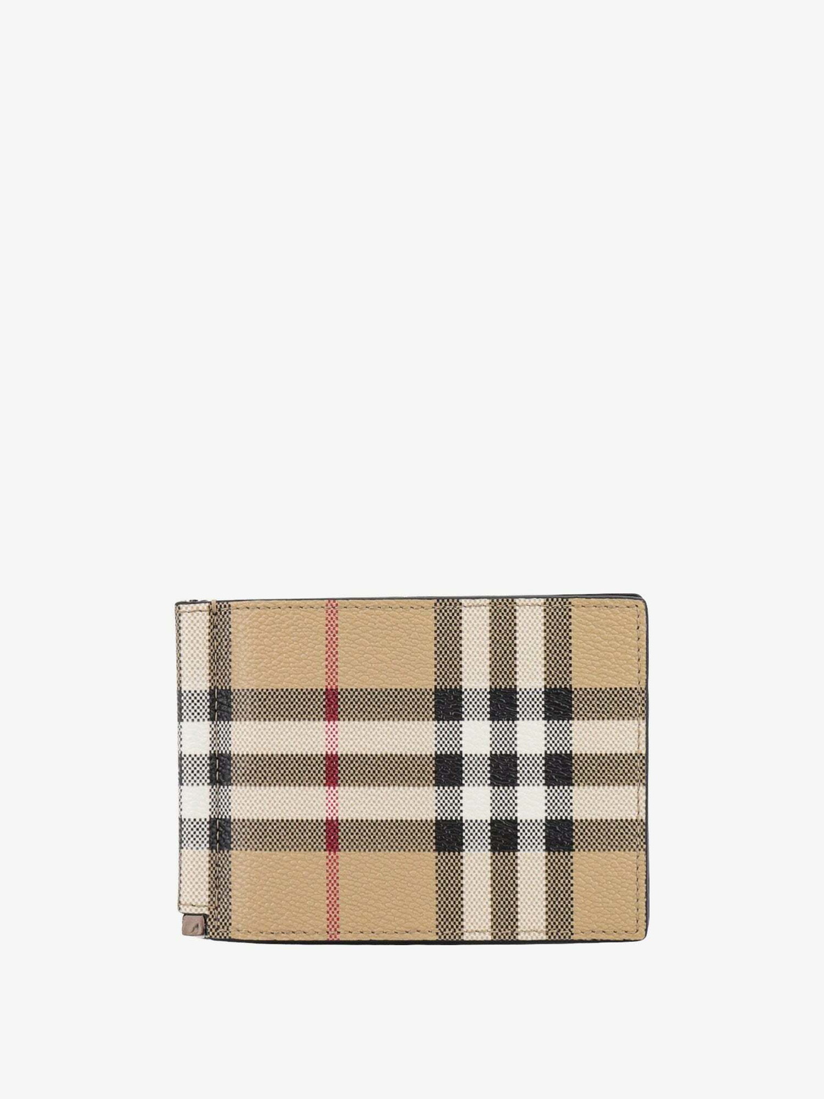 BURBERRY Leather-Trimmed Checked Coated-Canvas Cardholder for Men