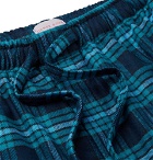 Derek Rose - Kelburn Checked Cotton-Flannel Pyjama Trousers - Blue