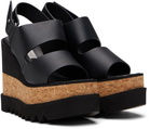 Stella McCartney Black Elyse Alter Mat Platform Heeled Sandals