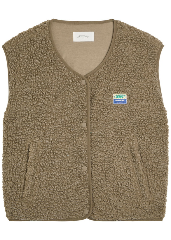 Photo: American Vintage Hoktown Fleece Vest Light Brown