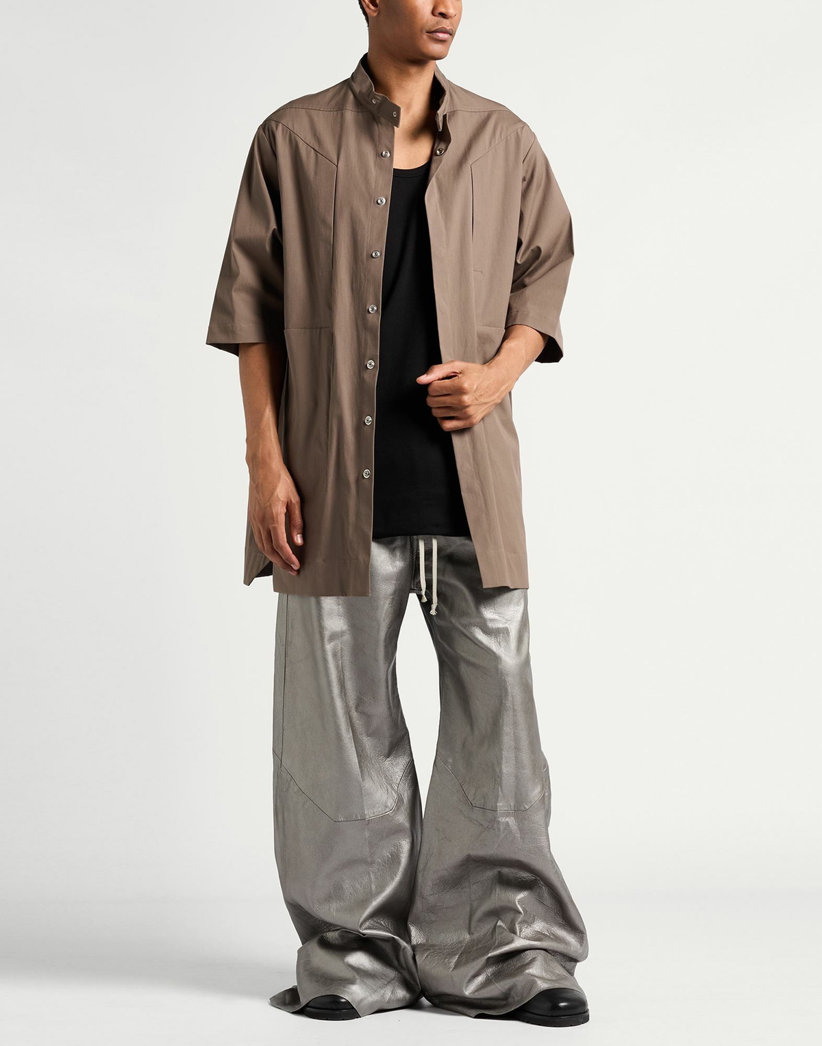 Rick Owens Mens Shirt in Taupe