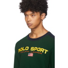 Polo Ralph Lauren Green and Navy Polo Sport Crewneck Sweater