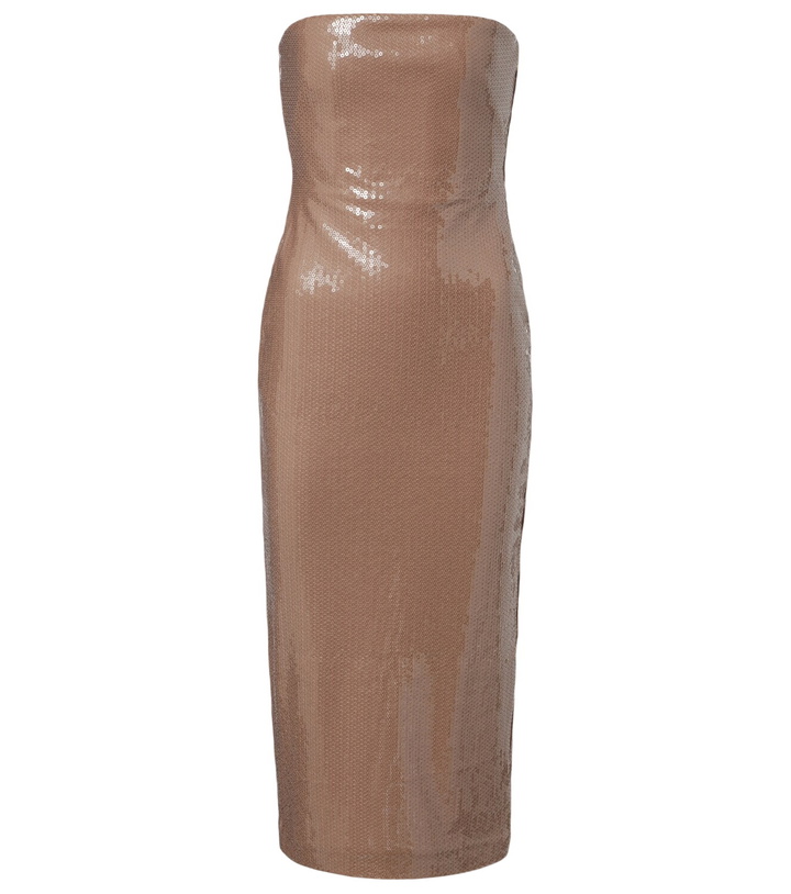 Photo: Alex Perry Sequined strapless midi dress