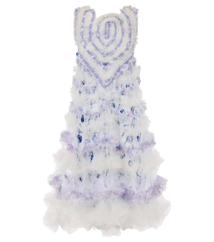 Photo: Susan Fang Embellished ruffled tulle midi dress
