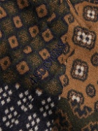 4SDesigns - Patchwork Virgin Wool-Blend Jacquard Jacket - Brown