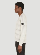 Shadow Project Aran Knit Cardigan in White