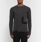 Isabel Benenato - Panelled Knitted Sweater - Charcoal