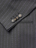 Etro - Double-Breasted Logo-Embroidered Wool-Blend Jacquard Suit Jacket - Multi
