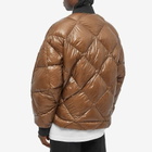 Cole Buxton Men's CB Quilted Bomber Jacket in Brown