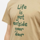Foret Men's Outside T-Shirt in Khaki/Dark Green