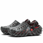 Crocs Echo Marbled Slide in Black/Flame