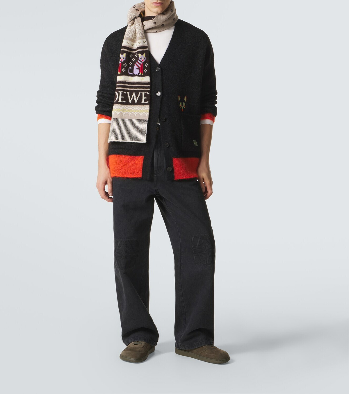 Loewe x Louis Wain mohair-blend cardigan
