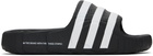 adidas Originals Black Adilette 22 Pool Slides