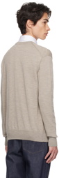 Maison Kitsuné Beige Fox Head Sweater