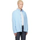 A.P.C. Blue Mateo Logo Shirt