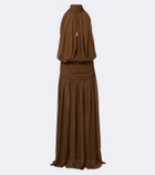 De La Vali Cruz draped chiffon maxi dress