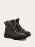 Ferragamo Mens Wool lined utility boot in Brown