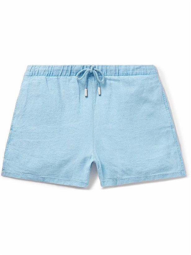 Photo: Vilebrequin - Barry Slim-Fit Linen Drawstring Shorts - Blue
