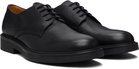 Common Projects Black Grained Leather Officer's Derbys