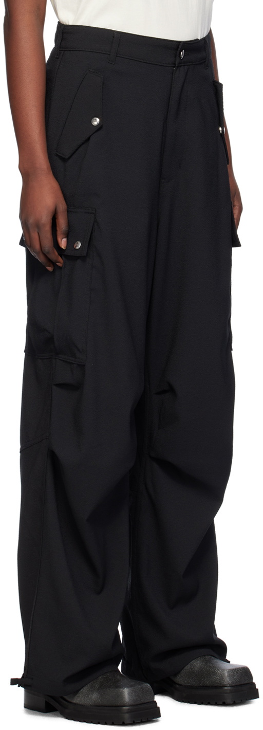 Rhude Black Cargo Pocket Trousers