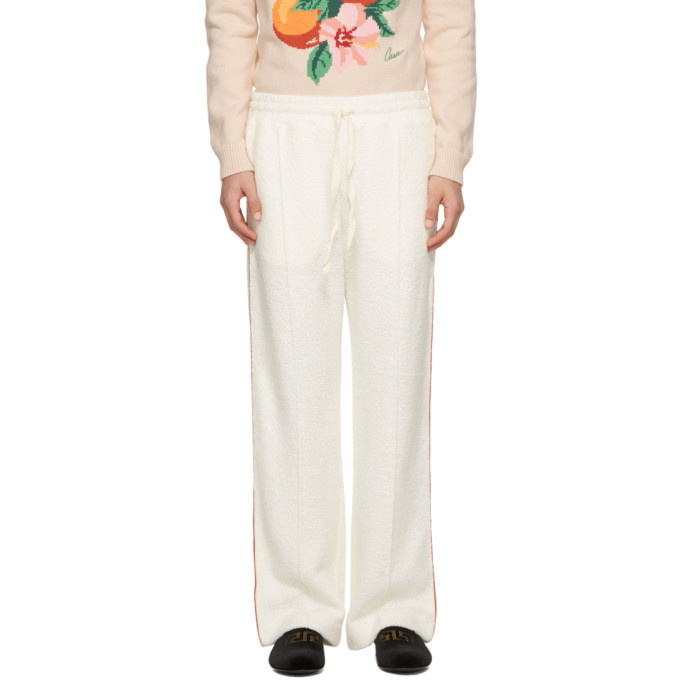 Photo: Casablanca Off-White Piped Terry Lounge Pants